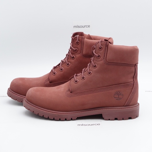 NEW Size 9 Women's Timberland Premium 6-Inch Waterproof Boots TB-0A2HR8-ET1 Red - Picture 1 of 14